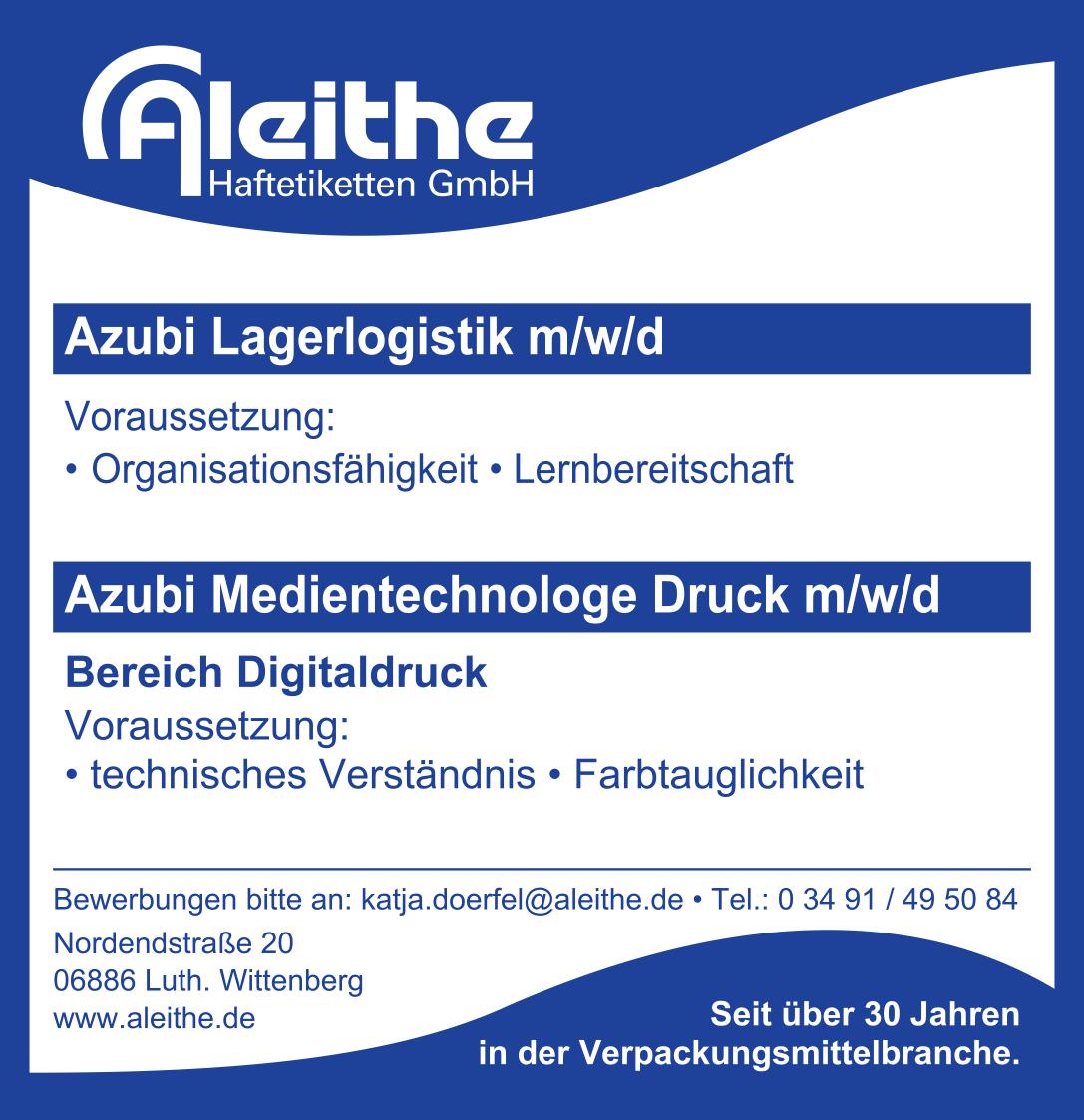 Azubi gesucht: Lagerlogistik (m/w/d) & Medientechnologe Druck (m/w/d)